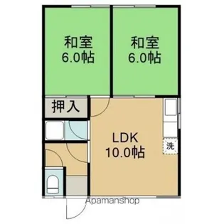 神山2丁目11番1棟2戸【1階】の間取り